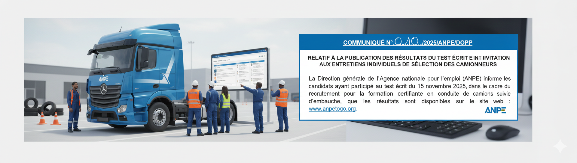 Résultats et calendrier des candidats camionneurs