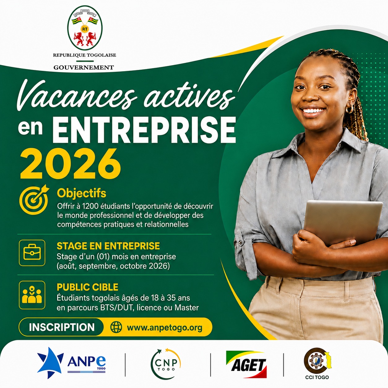 ANPE Togo - Vacances Actives en Entreprise- Inscription des entreprises et des étudiants